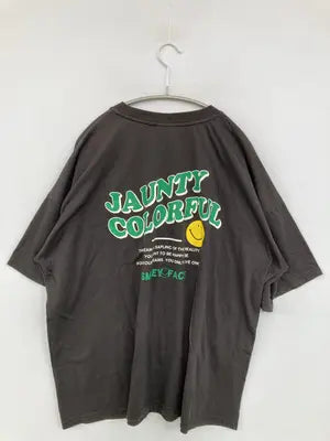 SMILEY FACE/スマイリーフェイス/Tシャツ/カットソー/トップス/ブラック/4L   バスト107～115   身長154～162