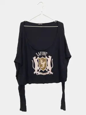 LaFine/Tシャツ/カットソー/トップス/ブラック/XS/S