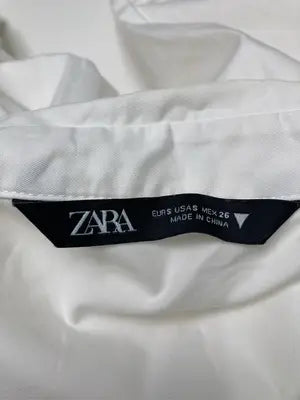 ZARA/ザラ/シャツワンピース/ワンピース/ドレス/ホワイト/S