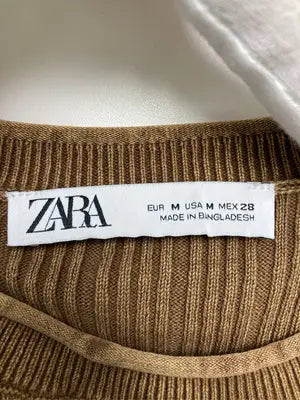 ZARA/ザラ/Tシャツ/カットソー/トップス/ブラウン
