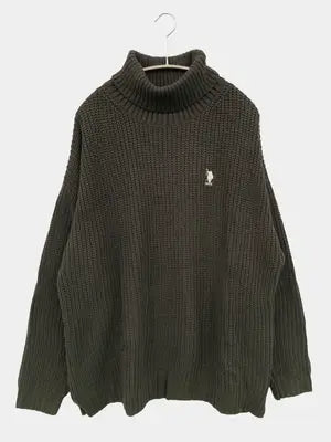 U.S. POLO ASSN./ユーエスポロアッスン/ニット/セーター/トップス/ブラック/M