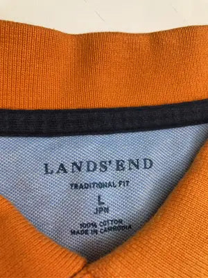 LANDS' END/ランズエンド/ポロシャツ/トップス/オレンジ/L