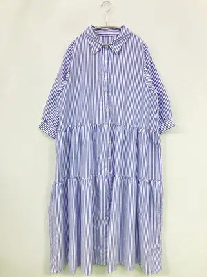 r.p.s/アールピーエス/シャツワンピース/ワンピース/ドレス/ブルー/M