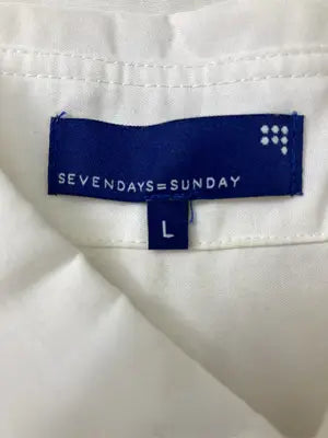 SEVENDAYS=SUNDAY/セブンデイズサンデイ/シャツ/ブラウス/トップス/ホワイト/L