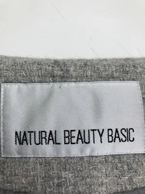 NATURAL BEAUTY BASIC/ナチュラルビューティーベーシック/ノーカラーコート/ジャケット/アウター/グレー/L