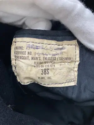 ピーコート/ジャケット/アウター/ブラック/38S