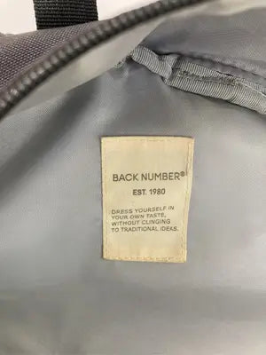 BACK NUMBER/バックナンバー/バックパック/リュック/バッグ/ブラック