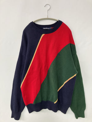 NAUTICA/ノーティカ/ニット/セーター/トップス/ネイビー/XL