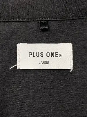 PLUS ONE/プラスワン/シャツ/ブラウス/トップス/ブラック/LARGE