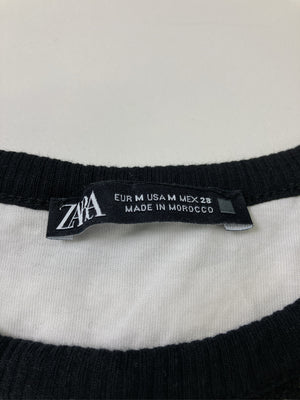 ZARA/ザラ/Tシャツ/カットソー/トップス/ホワイト/EUR M/USA M/ MEX 28