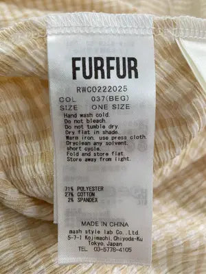 FURFUR/ファーファー/ワンピース/ワンピース/ドレス/ベージュ/ONE SIZE