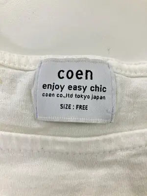 coen/コーエン/Tシャツ/カットソー/トップス/ホワイト/FREE