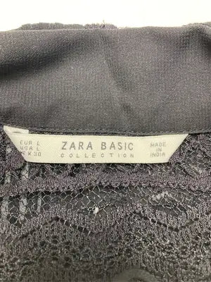 ZARA BASIC/ザラベーシック/シャツ/ブラウス/トップス/ブラック/USA L