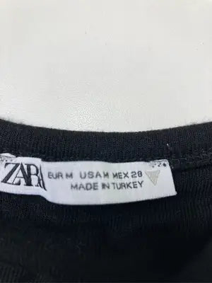 ZARA/ザラ/Tシャツ/カットソー/トップス/ブラック/USA M