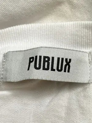 PUBLUX/パブリュクス/Tシャツ/カットソー/トップス/ホワイト/L