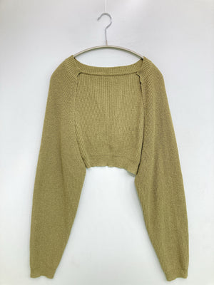 カーディガン/ボレロ/トップス/ライトグリーン