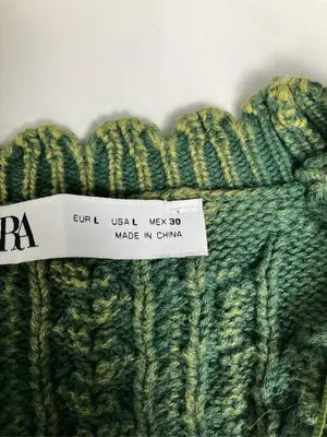 ZARA/ザラ/カーディガン/ボレロ/トップス/グリーン/USA L