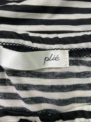 plie/Tシャツ/カットソー/トップス/ブラック/4L