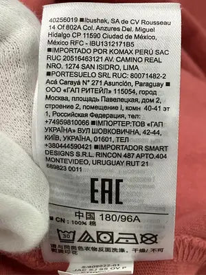 GAP/ギャップ/Tシャツ/カットソー/トップス/レッド/M