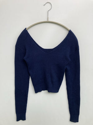 ニット/セーター/トップス/ネイビー/FREE