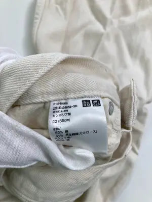 UNIQLO JEANS/ユニクロジーンズ/チノパンツ/パンツ/ホワイト/22(56cm)