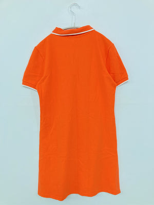 シャツワンピース/ワンピース/ドレス/オレンジ/L