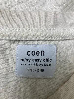 coen/コーエン/Tシャツ/カットソー/トップス/アイボリー/MEDIUM