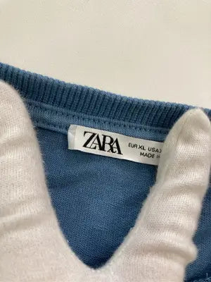 ZARA/ザラ/Tシャツ/カットソー/トップス/ブルー/USA XL