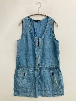 ZARA BASIC/ザラベーシック/チュニック/ワンピース/ドレス/ブルー/USA L