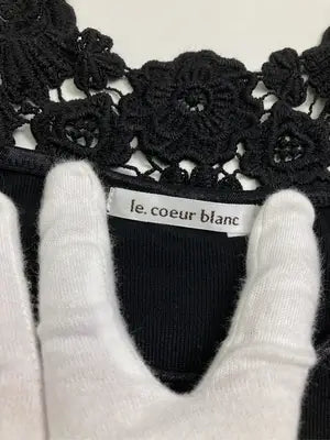 le.coeur blanc/ルクールブラン/Tシャツ/カットソー/トップス/ブラック/38