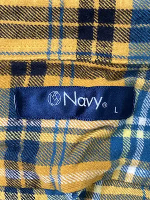 NAVY/ネイビー/シャツ/ブラウス/トップス/イエロー/L