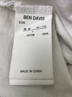 BEN DAVIS/ベンデイビス/Tシャツ/カットソー/トップス/ホワイト/L
