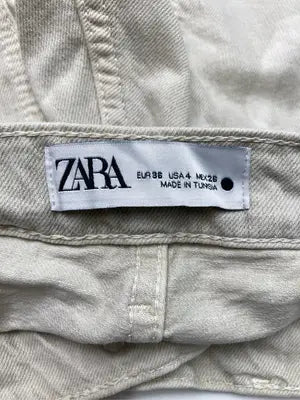 ZARA/ザラ/デニムパンツ/パンツ/ベージュ/EUR 36/USA 4/MEX 26