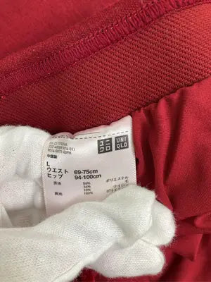 UNIQLO/ユニクロ/ロングスカート/スカート/レッド/L    ウエスト69-75cm  ヒップ94-100cm