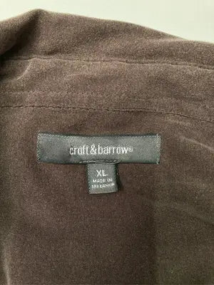 croft&barrow/クラフトアンドバロー/シャツ/ブラウス/トップス/ブラウン/XL