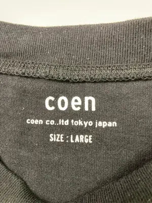coen/コーエン/Tシャツ/カットソー/トップス/ブラック/LARGE