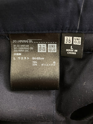 UNIQLO/ユニクロ/スラックス/パンツ/ネイビー/L　ウエスト84-92cm