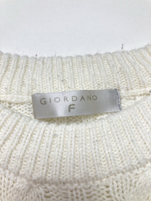 GIORDANO/ジョルダーノ/ニット/セーター/トップス/ホワイト/F