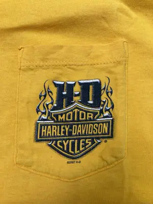 HARLEY-DAVIDSON/ハーレーダビッドソン/Tシャツ/カットソー/トップス/イエロー/L