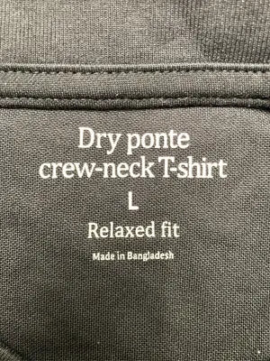 Dry ponte/Tシャツ/カットソー/トップス/ブラック/L