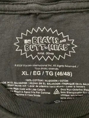 BEAVIS AND BUTT-HEAD/ビーバスアンドバットヘッド/Tシャツ/カットソー/トップス/ブラック/XL