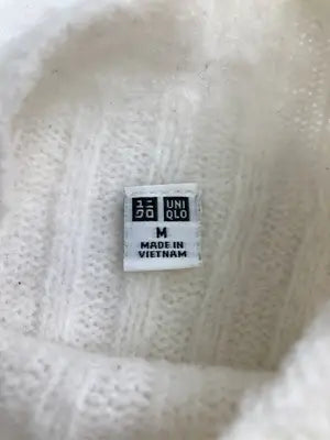UNIQLO/ユニクロ/ニット/セーター/トップス/アイボリー/M