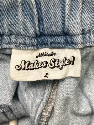 Attitude makes style!/アティチュードメイクススタイル/デニムパンツ/パンツ/スカイブルー/L