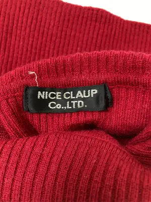 NICE CLAUP/ナイスクラップ/ニット/セーター/トップス/レッド