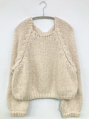 ニット/セーター/トップス/アイボリー/F
