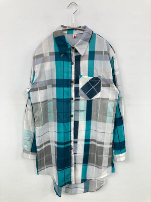 シャツ/ブラウス/トップス/ブルー/M