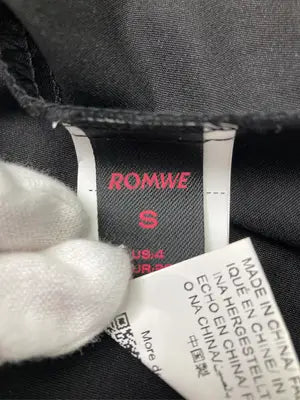 ROMWE/ロムウィー/ショート/ミニスカート/スカート/ブラック/S