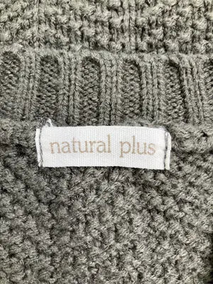 natural plus/ニット/セーター/トップス/カーキ/4L
