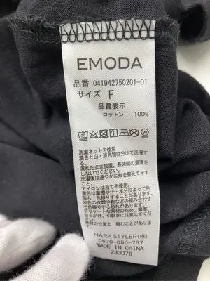 EMODA/エモダ/Tシャツ/カットソー/トップス/ブラック/F