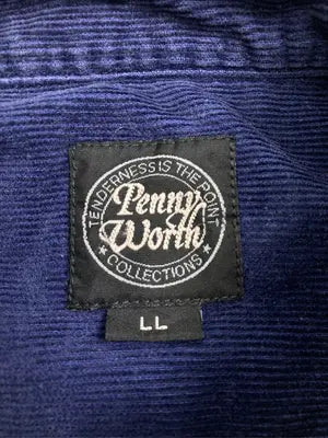 PENNY WORTH/シャツ/ブラウス/トップス/ネイビー/LL